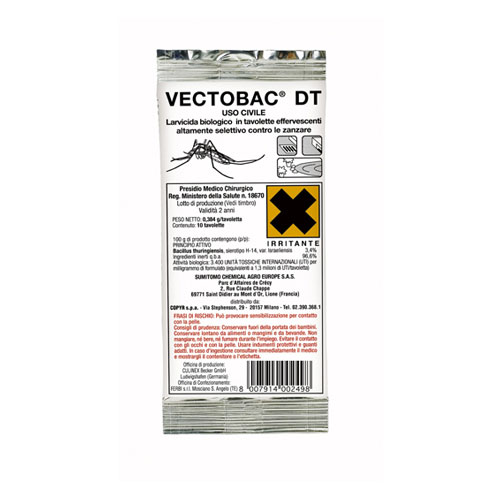 Vectobac tavolette effervescenti